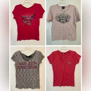 4 Harley Davidson short sleeve tees T-shirts